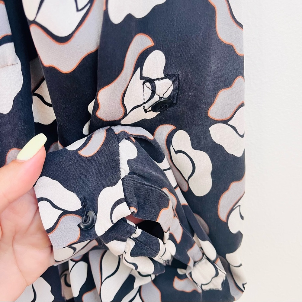 Silk DVF Diane Von Furstenberg Ballet Rose Long Sleeve Dress - Picture 4 of 8